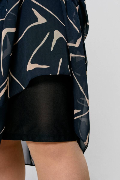 Платье на каждый день из шифона с V-образным вырезом IVA 1468 черный - фото 7