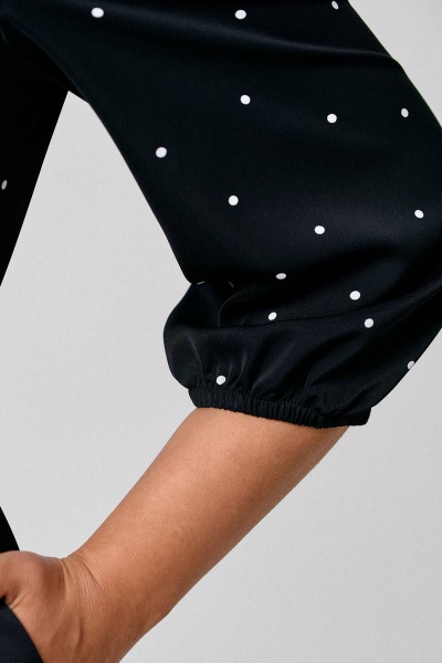 Классическое платье из горошка с V-образным вырезом IVA 1477 - фото 7