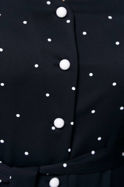 Классическое платье из горошка с V-образным вырезом IVA 1477 - фото 5