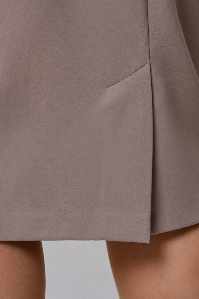 Бежевый костюм с юбкой и джемпером из трикотажа IVA 1511 бежевый - фото 7