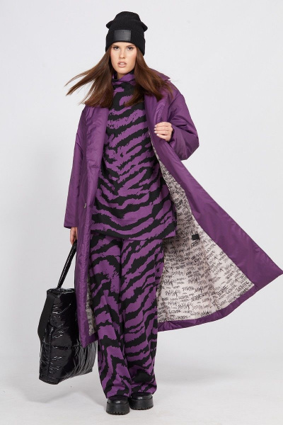 Пальто EOLA 2441 ежевика - фото 8