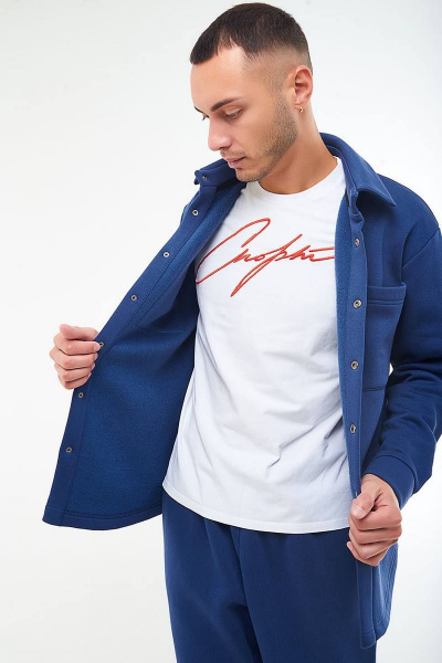 Костюм из трикотажа с рубашкой на кнопках GO M3032/20-01.182-188 - фото 9