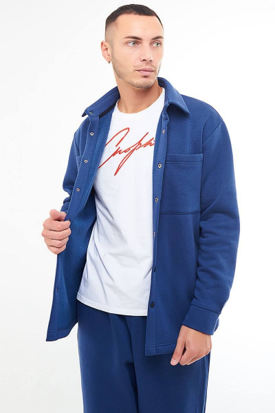 Костюм из трикотажа с рубашкой на кнопках GO M3032/20-01.182-188 - фото 6