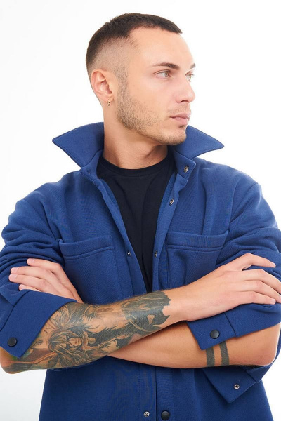 Мужская классическая рубашка из трикотажа GO M4032/20-01.176-182 - фото 9