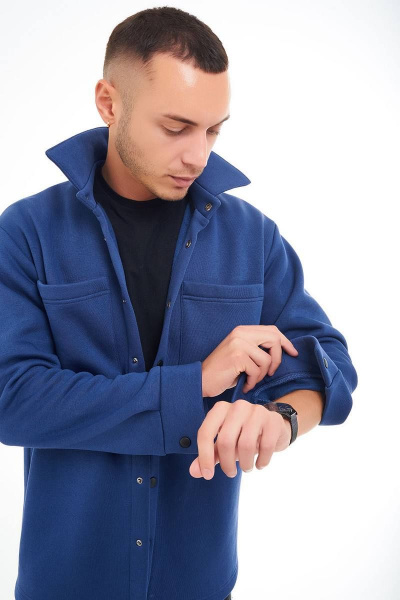 Мужская классическая рубашка из трикотажа GO M4032/20-01.176-182 - фото 4