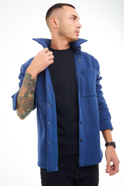 Мужская классическая рубашка из трикотажа GO M4032/20-01.176-182 - фото 3