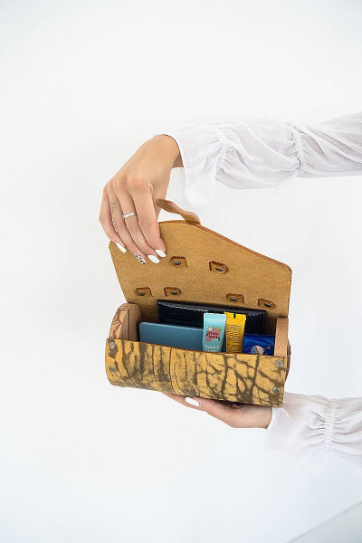 Кожаная сумка с деревянными вставками и регулировкой Because TUB VINTAGE_DYNA - фото 5