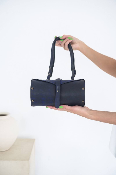 Кожаная сумка через плечо из натуральной кожи и дерева, 22х11х11 см Because TUB ULTRA - фото 5