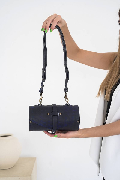 Кожаная сумка через плечо из натуральной кожи и дерева, 22х11х11 см Because TUB ULTRA - фото 2