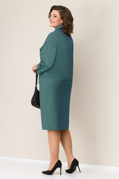 Блуза, жакет, юбка VOLNA 1309 темно-мятный - фото 2