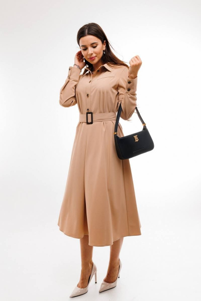 Платье BARBARA B189 бежевый - фото 3