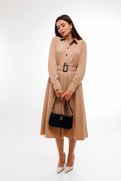 Платье BARBARA B189 бежевый - фото 2