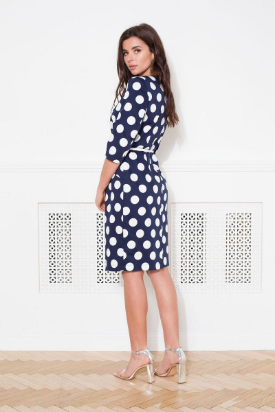 Платье Faufilure С1065 синий - фото 4