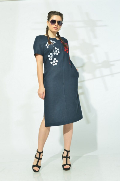 Платье MALI 420-046 синий - фото 1