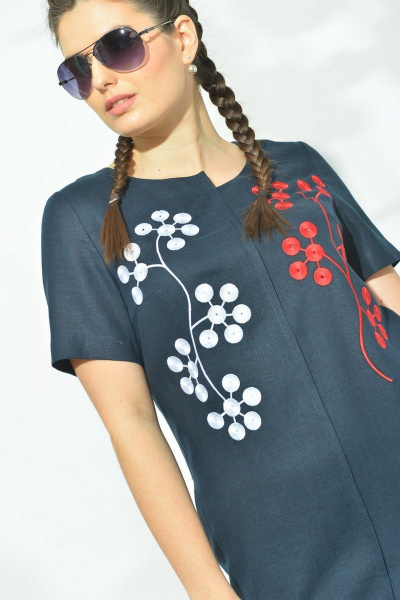 Платье MALI 420-046 синий - фото 5