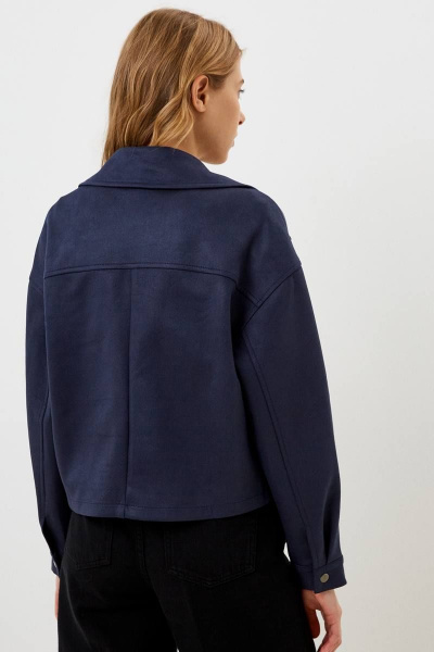 Жакет синий из вискозы и искусственной замши Patriciа NY15176 темно-синий - фото 2