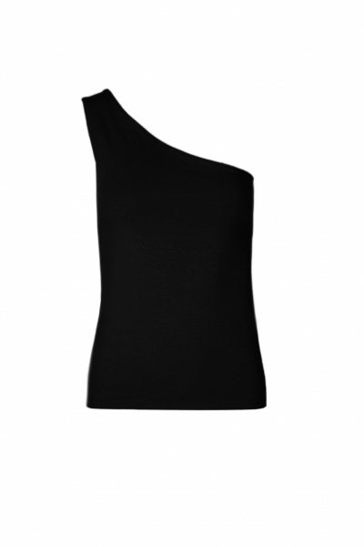 Топ хлопковый черный легкий стиль на каждый день Elema 2К-12710-1-170 чёрный - фото 5