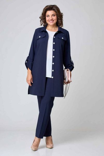 Брюки, жакет, топ Асолия 1393 темно-синий - фото 5