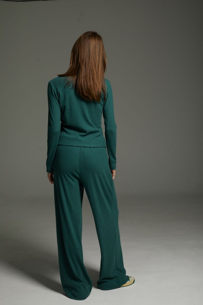 Двухпредметный комплект джемпера и брюк из трикотажа DAVA 180 изумруд - фото 7