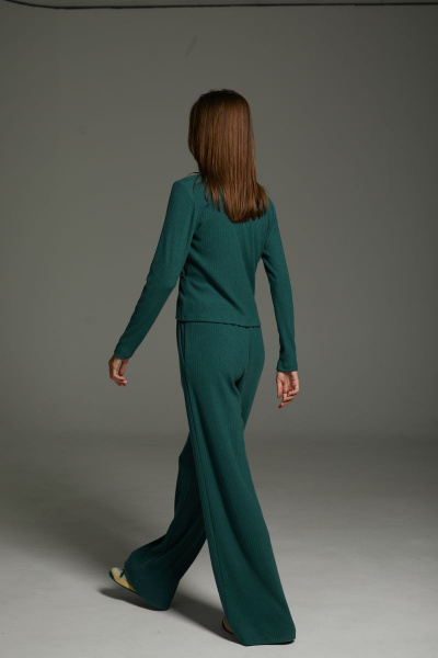 Двухпредметный комплект джемпера и брюк из трикотажа DAVA 180 изумруд - фото 6