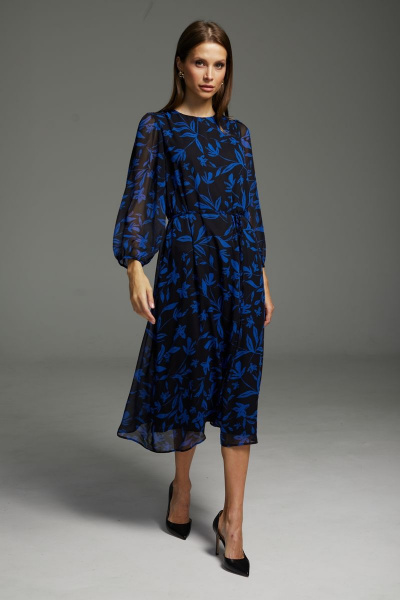 Платье DAVA 186 черный-синий - фото 2