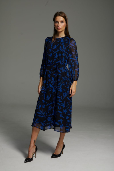 Платье DAVA 186 черный-синий - фото 1
