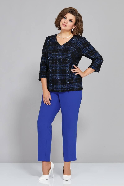 Блуза и брюки эффектного офисного стиля Mira Fashion 5286 - фото 1