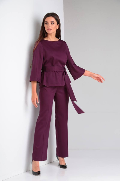 Блуза, брюки TVIN 4011Л баклажан - фото 6