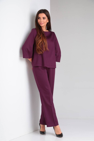 Блуза, брюки TVIN 4011Л баклажан - фото 5