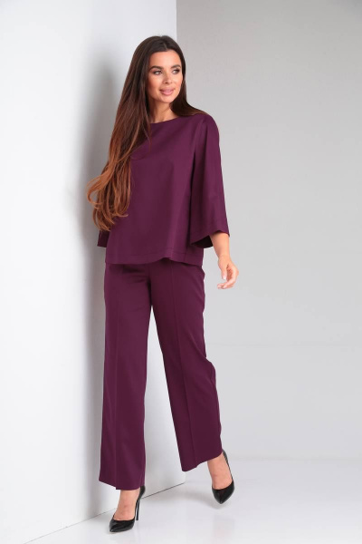 Блуза, брюки TVIN 4011Л баклажан - фото 1