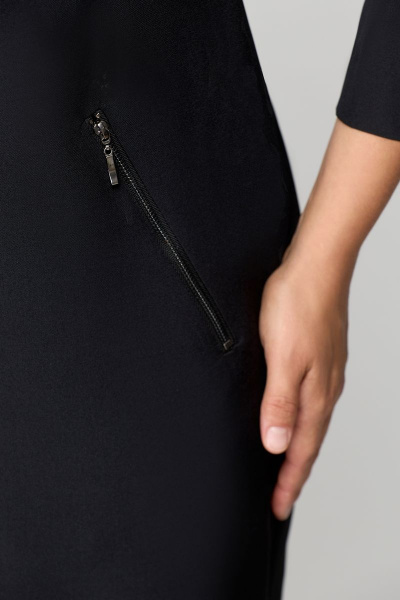 Платье Мишель стиль 1143 черный +белый - фото 6