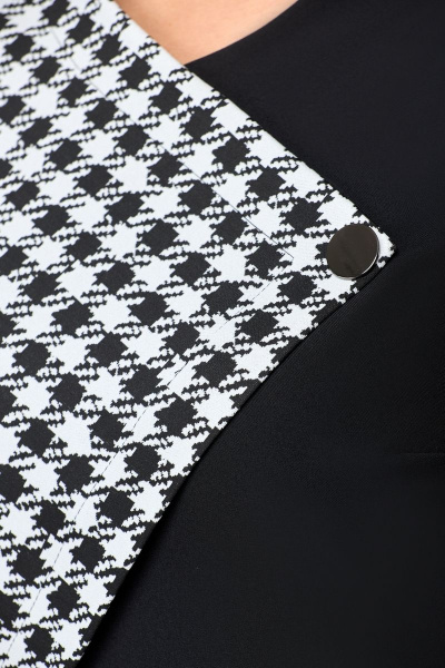 Платье Мишель стиль 1143 черный +белый - фото 5