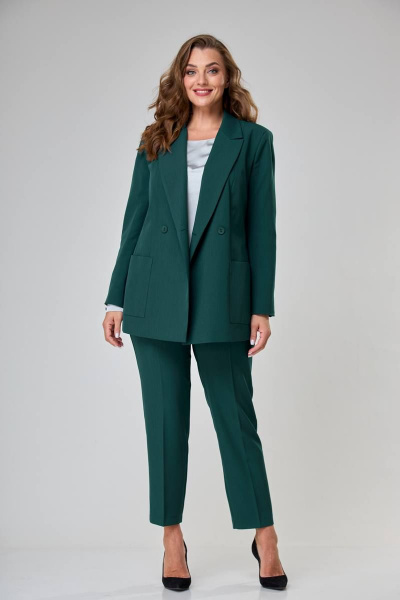 Брюки, жакет ANASTASIA MAK 1053 изумрудный - фото 1