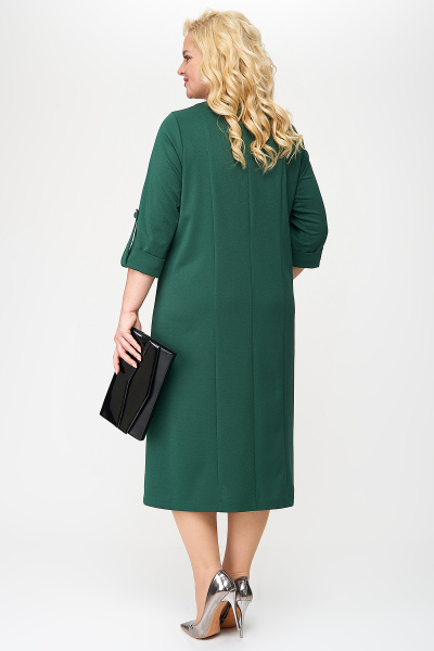 Элегантное демисезонное платье из трикотажа с рельефами Algranda А3949-2-4 - фото 3