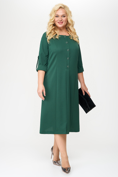 Элегантное демисезонное платье из трикотажа с рельефами Algranda А3949-2-4 - фото 6