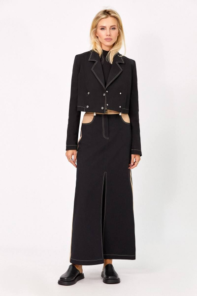 Жакет, юбка Rivoli 8049+4040 чёрный - фото 2