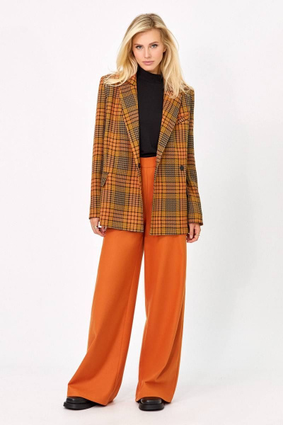 Брюки, водолазка, жакет Rivoli 8050.1+2307+5186.1 оранжевый
/чёрный - фото 1