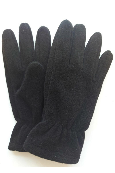 Перчатки черные из трикотажа и флиса для демисезона ACCENT 1741 черный - фото 1