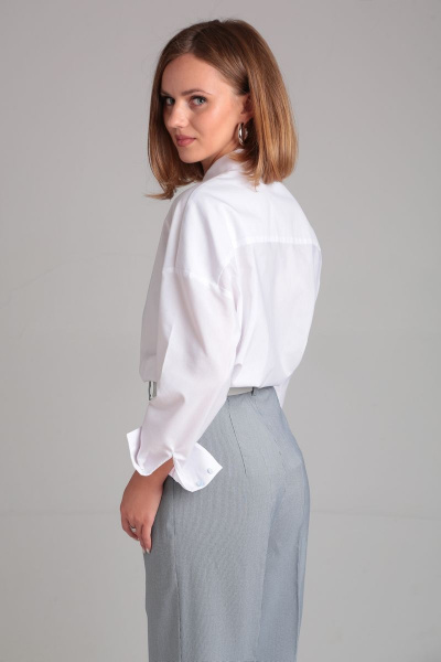 Классические брюки из костюмной ткани со свободным кройом Mixan 3045 - фото 2