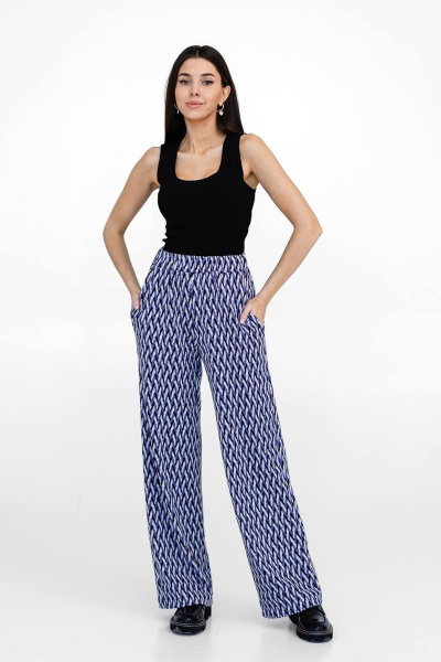 Брюки Ivera 2027Т сиреневый, черный - фото 7