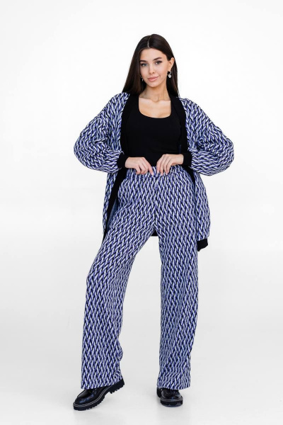 Брюки Ivera 2027Т сиреневый, черный - фото 5