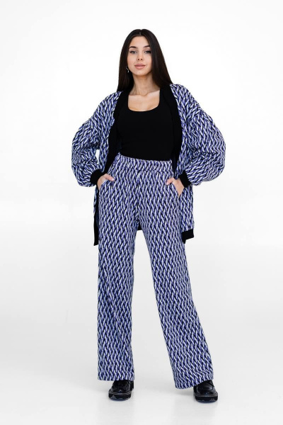 Брюки Ivera 2027Т сиреневый, черный - фото 4