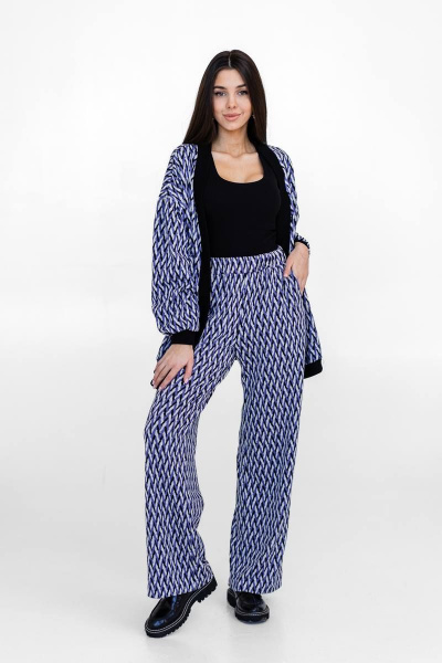 Брюки Ivera 2027Т сиреневый, черный - фото 3