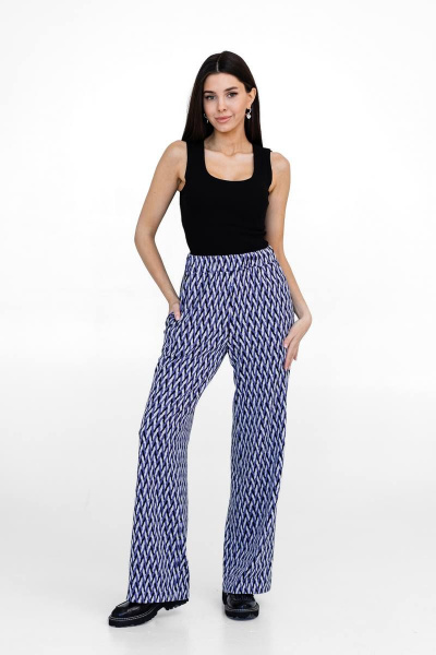 Брюки Ivera 2027Т сиреневый, черный - фото 1