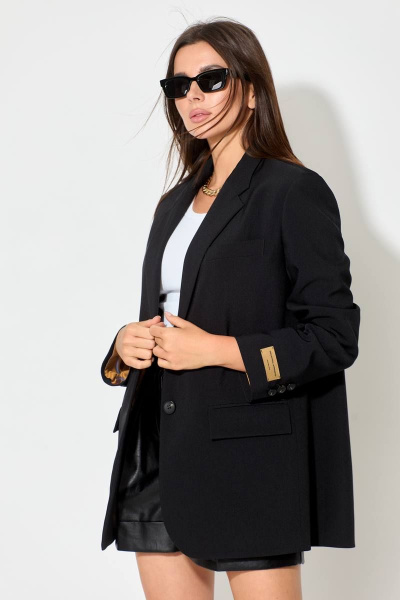 Жакет свободный стиль на пуговицах на демисезон SILVERSPICE S-2317 - фото 2