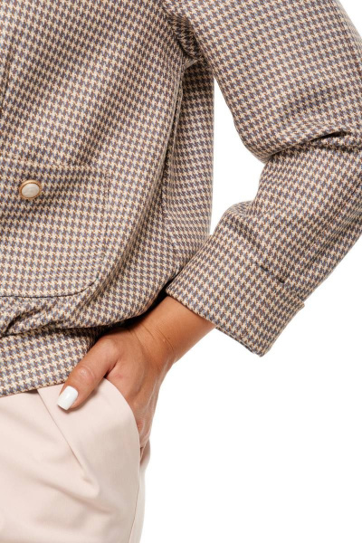 Брюки, бомбер Beautiful&Free 6052 гусиная_лапка+бежевый - фото 9