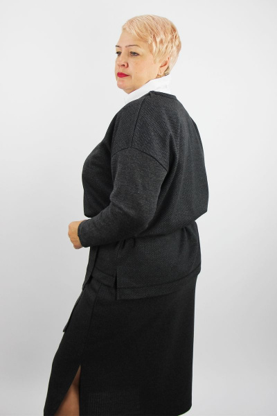 Джемпер и юбка вязаное трикотаж хлопок повседневный стиль Полесье С0187-23 3С3107-Д43 170,176 т.стальной - фото 2
