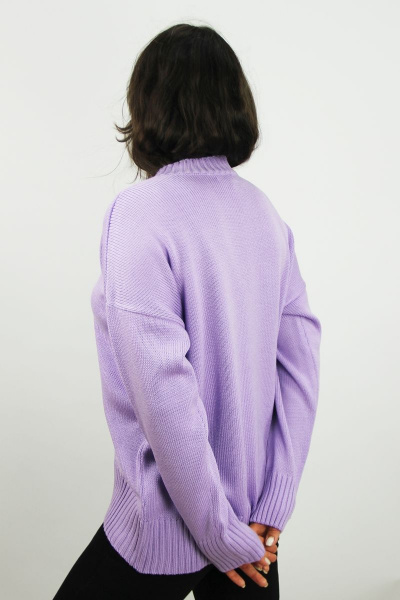 Фиолетовый джемпер из вязаного трикотажа для демисезона Полесье С1288-22 3С3051-Д43 170,176 сиреневый_бриз - фото 3