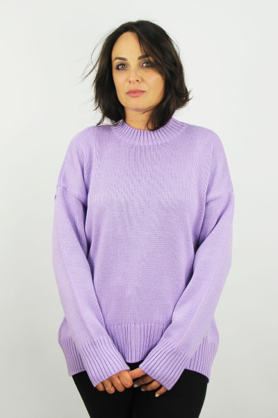 Фиолетовый джемпер из вязаного трикотажа для демисезона Полесье С1288-22 3С3051-Д43 170,176 сиреневый_бриз - фото 1
