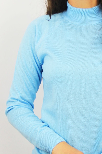 Голубой свитер реглан прямой силуэт на демисезон Полесье С3316-15 5С1754-Д43 158,164 ниагара - фото 3